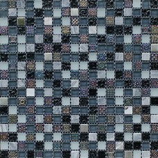 Мозаика 1.5*1.5, сетка 30.5*30.5*8 grey pearl mix/metal