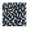 Мозаика 1.5*1.5, сетка 30.5*30.5*8 grey stone/black-white glass