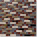 Мозаика 1.5*1.5, сетка 30.5*30.5*8 bronze brick mix